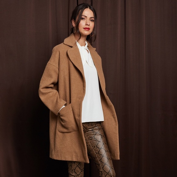 Camel Wool Coat - Picture 2 of 8